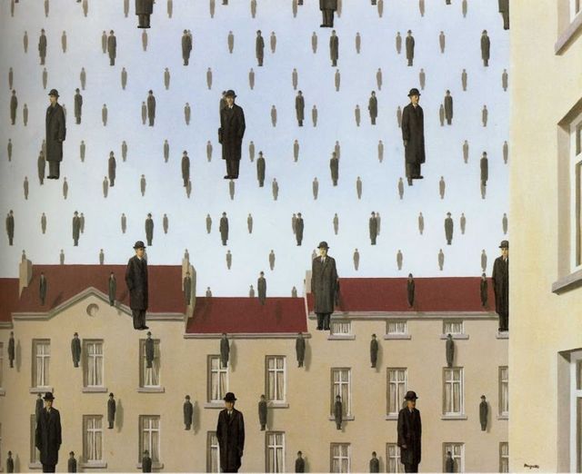 René Magritte, "Golconde", 1953