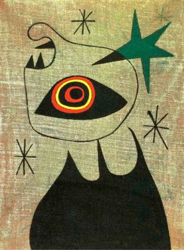 Joan Miro, "Femme, étoiles", 1944